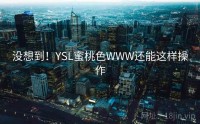 没想到！YSL蜜桃色WWW还能这样操作